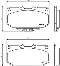 Subaru 26296AE120 - Тормозные колодки, дисковые, комплект www.autospares.lv