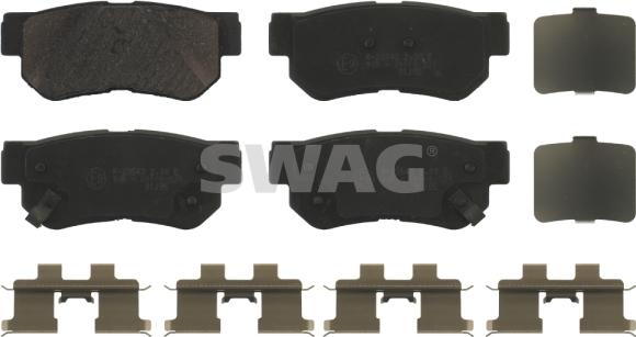 Swag 90 91 6678 - Bremžu uzliku kompl., Disku bremzes www.autospares.lv