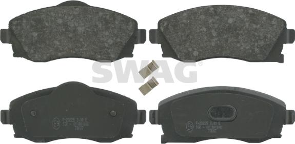 Swag 40 91 6423 - Тормозные колодки, дисковые, комплект www.autospares.lv