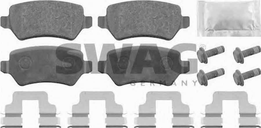 Swag 40 91 6512 - Brake Pad Set, disc brake www.autospares.lv