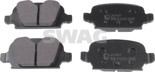 Swag 40 91 6626 - Тормозные колодки, дисковые, комплект www.autospares.lv