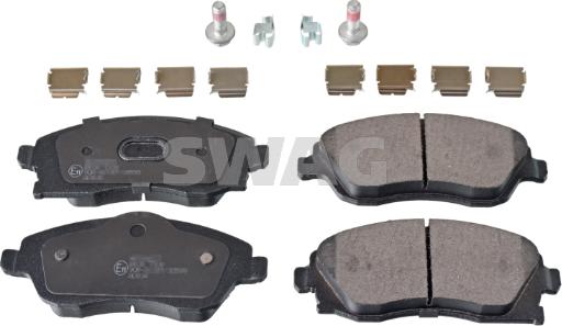 Swag 40 91 6748 - Тормозные колодки, дисковые, комплект www.autospares.lv