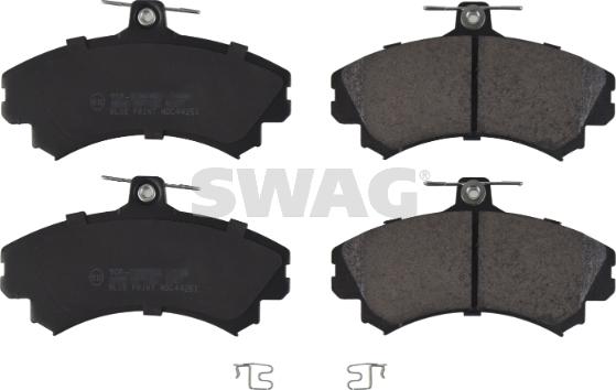 Swag 55 91 6213 - Тормозные колодки, дисковые, комплект www.autospares.lv