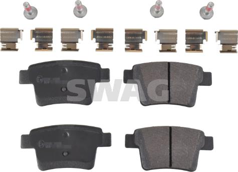 Swag 50 91 6571 - Тормозные колодки, дисковые, комплект www.autospares.lv