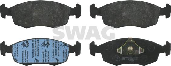 Swag 50 91 6021 - Тормозные колодки, дисковые, комплект www.autospares.lv