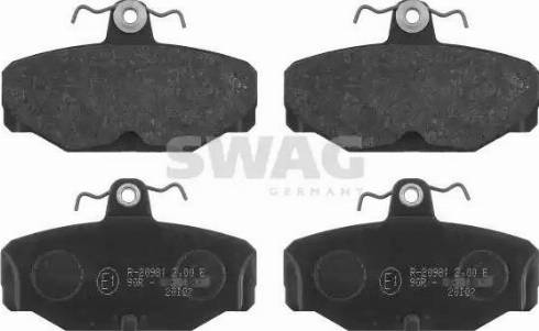 Swag 50 91 6169 - Bremžu uzliku kompl., Disku bremzes www.autospares.lv