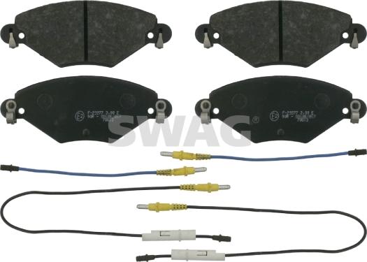 Swag 64 91 6417 - Тормозные колодки, дисковые, комплект www.autospares.lv