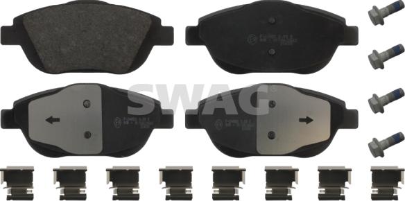 Swag 64 91 6875 - Тормозные колодки, дисковые, комплект www.autospares.lv