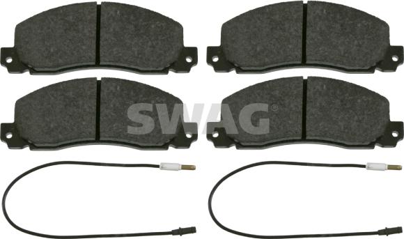 Swag 60 91 6443 - Тормозные колодки, дисковые, комплект www.autospares.lv