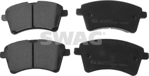 Swag 60 11 6184 - Тормозные колодки, дисковые, комплект www.autospares.lv