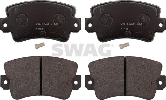 Swag 60 11 6183 - Тормозные колодки, дисковые, комплект www.autospares.lv