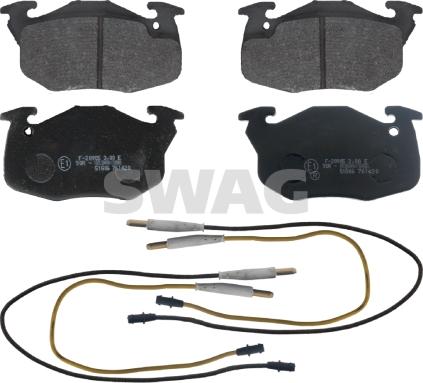 Swag 62 91 6291 - Тормозные колодки, дисковые, комплект www.autospares.lv