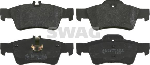 Swag 10 91 6451 - Тормозные колодки, дисковые, комплект www.autospares.lv