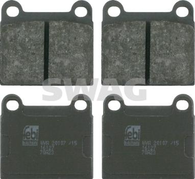 Swag 10 91 6127 - Brake Pad Set, disc brake www.autospares.lv