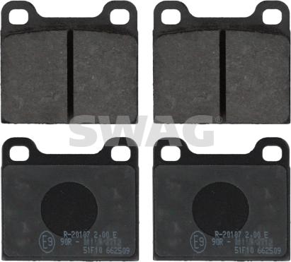 Swag 10 91 6290 - Brake Pad Set, disc brake www.autospares.lv