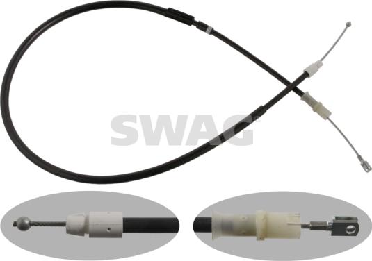 Swag 10 93 7272 - Cable, parking brake www.autospares.lv