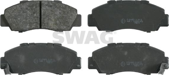 Swag 85 91 6119 - Тормозные колодки, дисковые, комплект www.autospares.lv