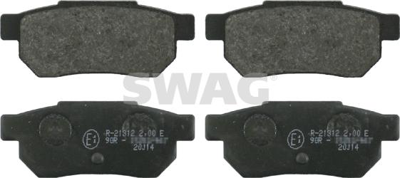 Swag 85 91 6309 - Тормозные колодки, дисковые, комплект www.autospares.lv