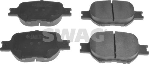 Swag 81 91 6578 - Тормозные колодки, дисковые, комплект www.autospares.lv