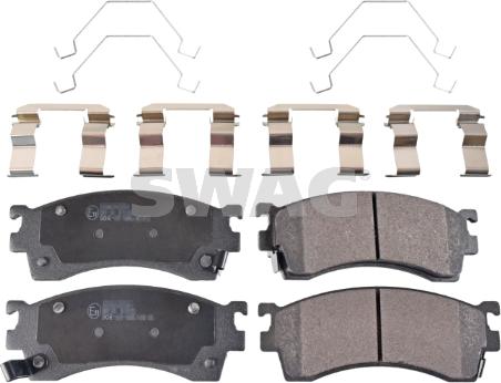 Swag 83 91 6198 - Brake Pad Set, disc brake www.autospares.lv