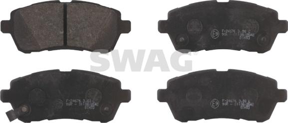 Swag 83 91 6771 - Тормозные колодки, дисковые, комплект www.autospares.lv