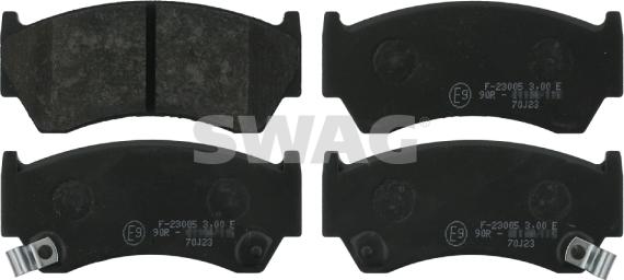 Swag 82 91 6267 - Brake Pad Set, disc brake www.autospares.lv