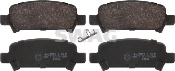 Swag 87 91 6659 - Brake Pad Set, disc brake www.autospares.lv