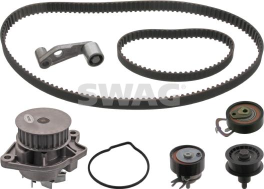 Swag 30 94 5120 - Водяной насос + комплект зубчатого ремня ГРМ www.autospares.lv