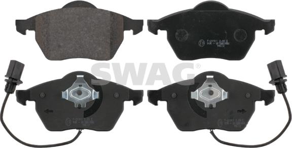 Swag 30 91 6447 - Тормозные колодки, дисковые, комплект www.autospares.lv