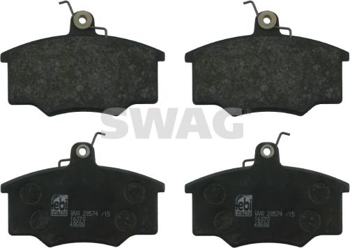 Swag 30 91 6070 - Тормозные колодки, дисковые, комплект www.autospares.lv