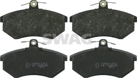 Swag 30 91 6078 - Brake Pad Set, disc brake www.autospares.lv