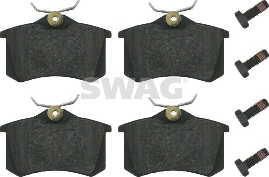 Swag 30 91 6344 - Тормозные колодки, дисковые, комплект www.autospares.lv