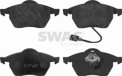 Swag 30 91 6334 - Тормозные колодки, дисковые, комплект www.autospares.lv