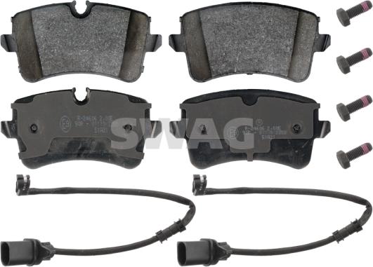 Swag 30 11 6017 - Тормозные колодки, дисковые, комплект www.autospares.lv