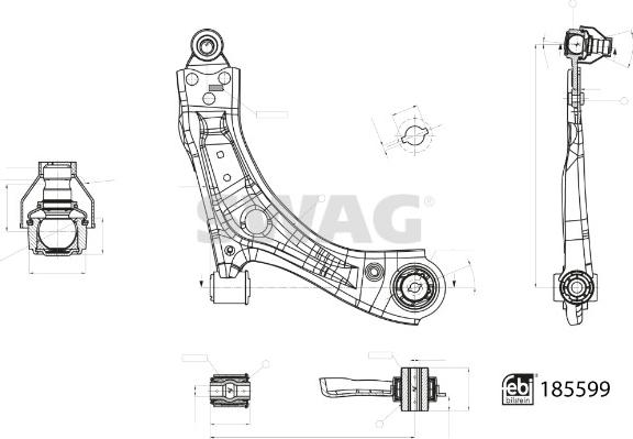 Swag 33 10 9998 - Neatkarīgās balstiekārtas svira, Riteņa piekare www.autospares.lv