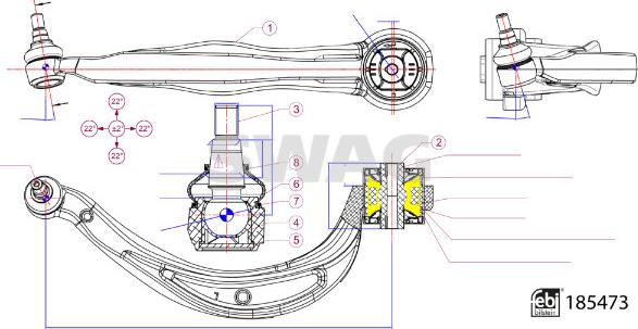 Swag 33 10 9935 - Neatkarīgās balstiekārtas svira, Riteņa piekare autospares.lv