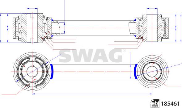 Swag 33 10 9927 - Stiepnis / Atsaite, Riteņa piekare www.autospares.lv