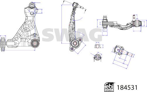 Swag 33 10 9424 - Neatkarīgās balstiekārtas svira, Riteņa piekare www.autospares.lv