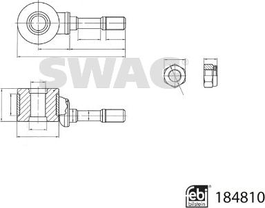 Swag 33 10 9580 - Stiepnis / Atsaite, Stabilizators autospares.lv