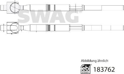 Swag 33 10 9679 - Aksiālais šarnīrs, Stūres šķērsstiepnis www.autospares.lv