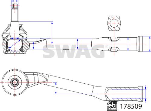 Swag 33 10 4563 - Stūres šķērsstiepņa uzgalis www.autospares.lv