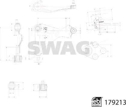 Swag 33 10 4826 - Neatkarīgās balstiekārtas svira, Riteņa piekare www.autospares.lv