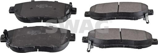 Swag 33 10 5432 - Тормозные колодки, дисковые, комплект www.autospares.lv