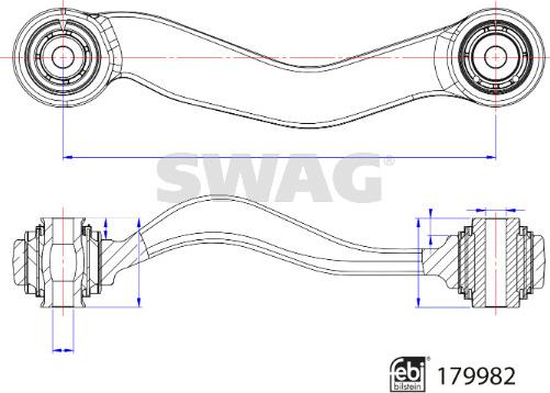 Swag 33 10 5683 - Neatkarīgās balstiekārtas svira, Riteņa piekare www.autospares.lv