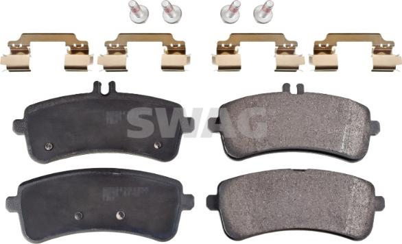 Swag 33 10 6449 - Тормозные колодки, дисковые, комплект www.autospares.lv