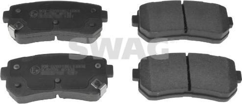 Swag 33 10 6421 - Тормозные колодки, дисковые, комплект www.autospares.lv