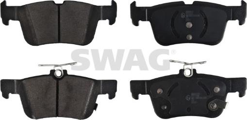 Swag 33 10 6550 - Тормозные колодки, дисковые, комплект www.autospares.lv