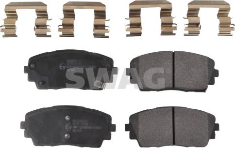 Swag 33 10 6512 - Тормозные колодки, дисковые, комплект www.autospares.lv