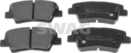 Swag 33 10 6342 - Тормозные колодки, дисковые, комплект www.autospares.lv