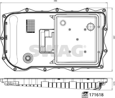 Swag 33 10 0984 - Hidrofiltrs, Automātiskā pārnesumkārba www.autospares.lv